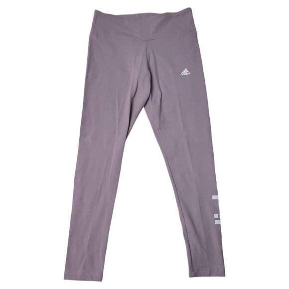 Adidas Women's Essentials High-Waisted Fitted Logo Leggings - Preloved Fig - Picture 1 of 3